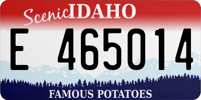 ID license plate E465014
