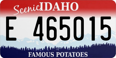 ID license plate E465015