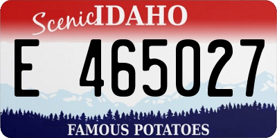 ID license plate E465027