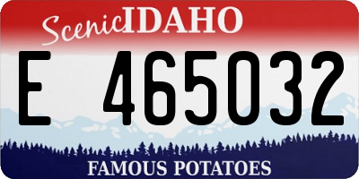 ID license plate E465032