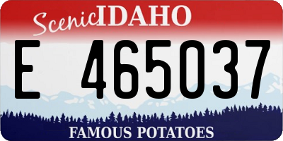 ID license plate E465037