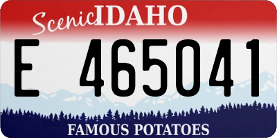 ID license plate E465041