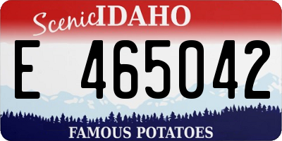ID license plate E465042
