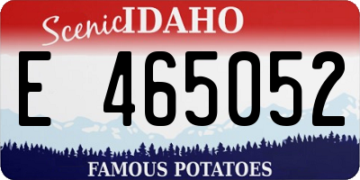 ID license plate E465052