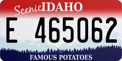 ID license plate E465062