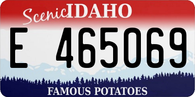 ID license plate E465069