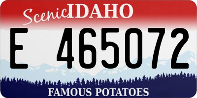 ID license plate E465072