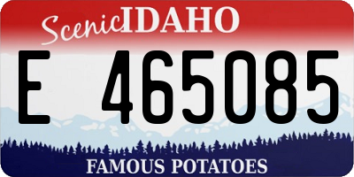 ID license plate E465085