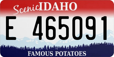 ID license plate E465091