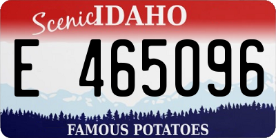 ID license plate E465096