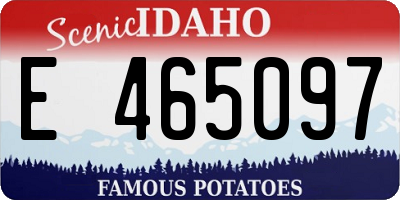 ID license plate E465097
