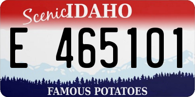ID license plate E465101