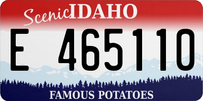 ID license plate E465110