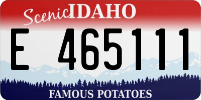 ID license plate E465111