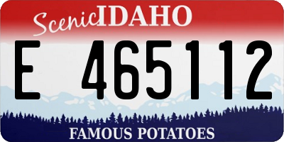 ID license plate E465112