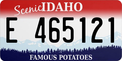 ID license plate E465121