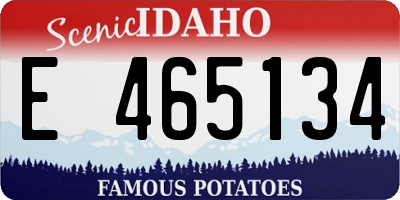 ID license plate E465134