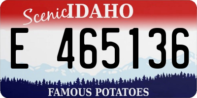 ID license plate E465136