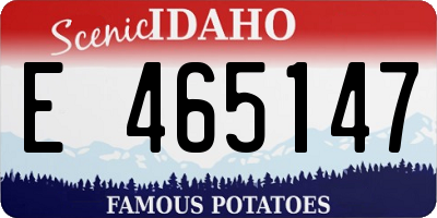 ID license plate E465147