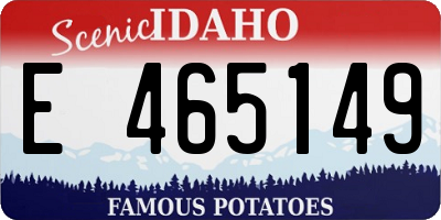 ID license plate E465149