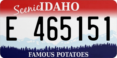 ID license plate E465151