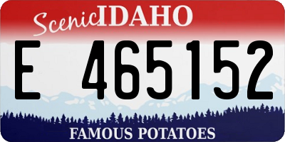 ID license plate E465152
