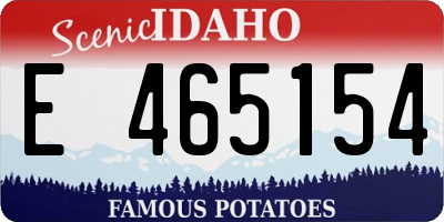 ID license plate E465154