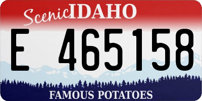ID license plate E465158