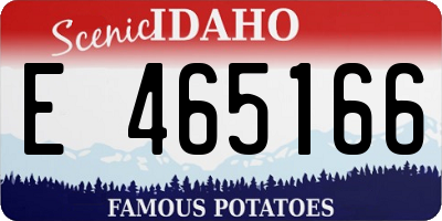 ID license plate E465166
