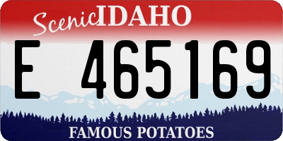 ID license plate E465169