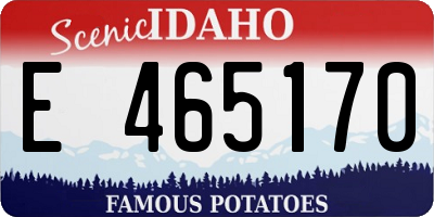 ID license plate E465170