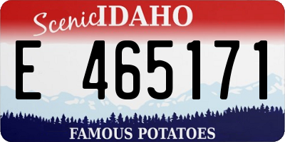 ID license plate E465171