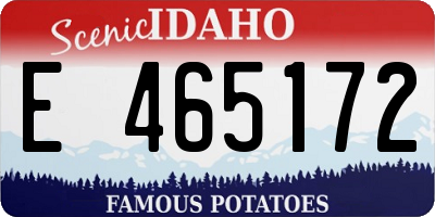 ID license plate E465172