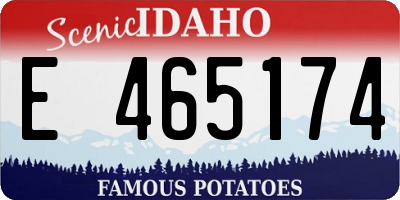 ID license plate E465174