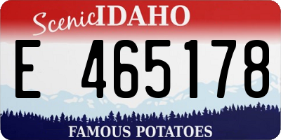 ID license plate E465178