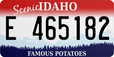 ID license plate E465182