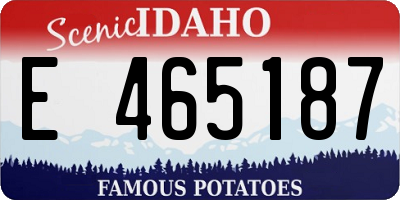 ID license plate E465187