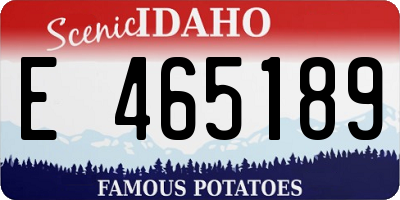 ID license plate E465189