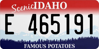 ID license plate E465191