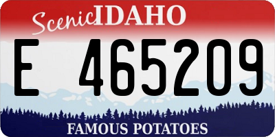 ID license plate E465209