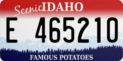 ID license plate E465210