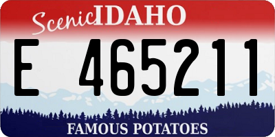 ID license plate E465211