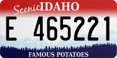 ID license plate E465221