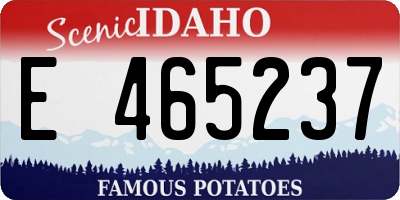 ID license plate E465237