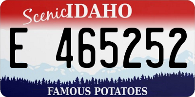 ID license plate E465252