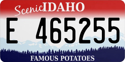 ID license plate E465255