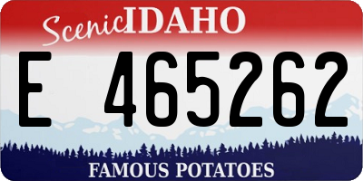 ID license plate E465262