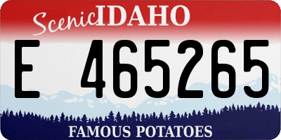 ID license plate E465265