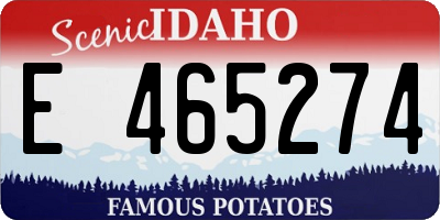 ID license plate E465274
