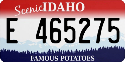 ID license plate E465275